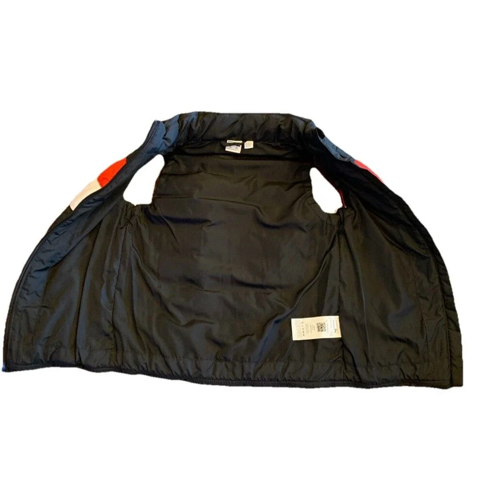 Puma Vest Size Small (7/8) Boys Kids Unisex Black Red Full Zip Logo Puffer